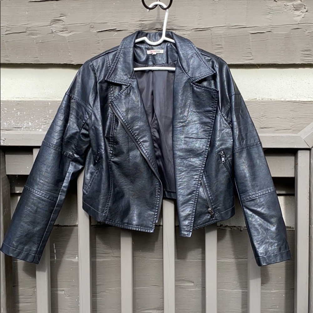 Faux Leather Moto Jacket